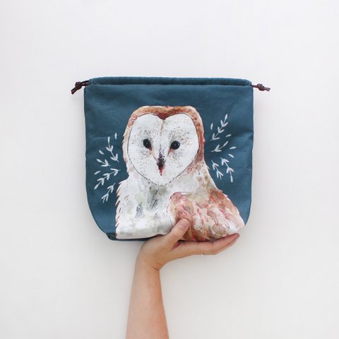 Oliver the Owl | Project Bag | Drawstring Bag