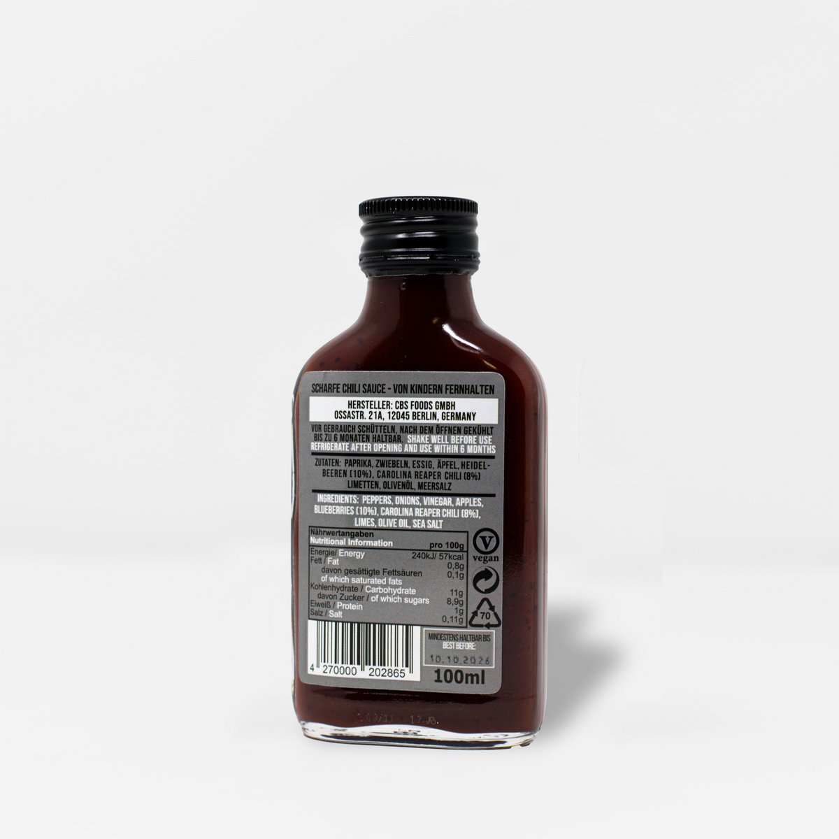 Salsa piccante Crazy Bastard - (scatola Hotties da 3x 100 ml)