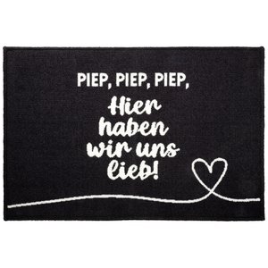 Foot mat rectangular beep, beep, beep black H. 50 cm, Ve 4