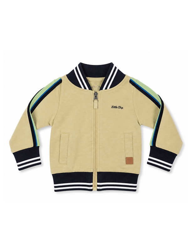 Little Chiq Baby Boys Cardigan – Beige/Green