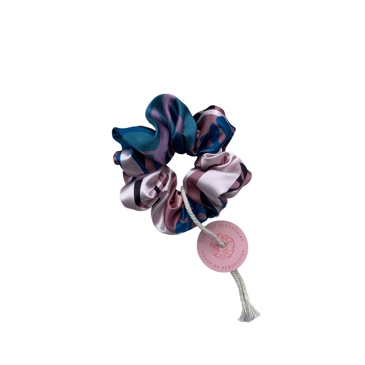 Scrunchie - Blue/Rose Jungle - Recycled
