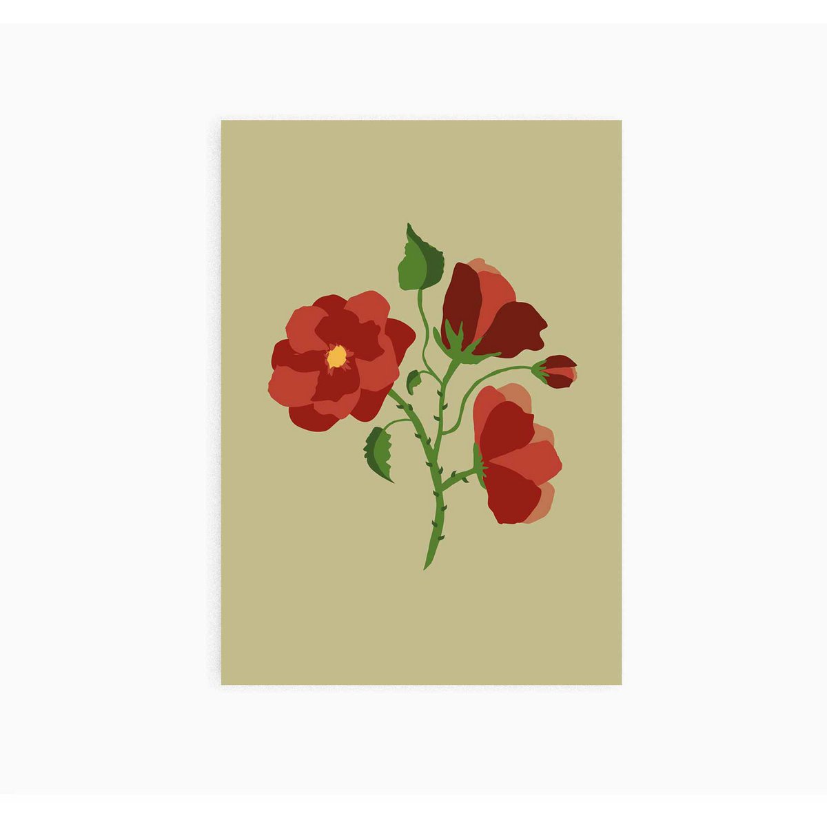 A6 Ansichtkaart || Roos || Bloem