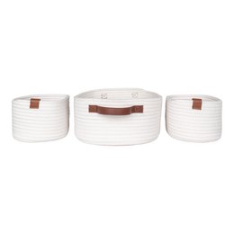 Jarana Baskets - White, set of 3