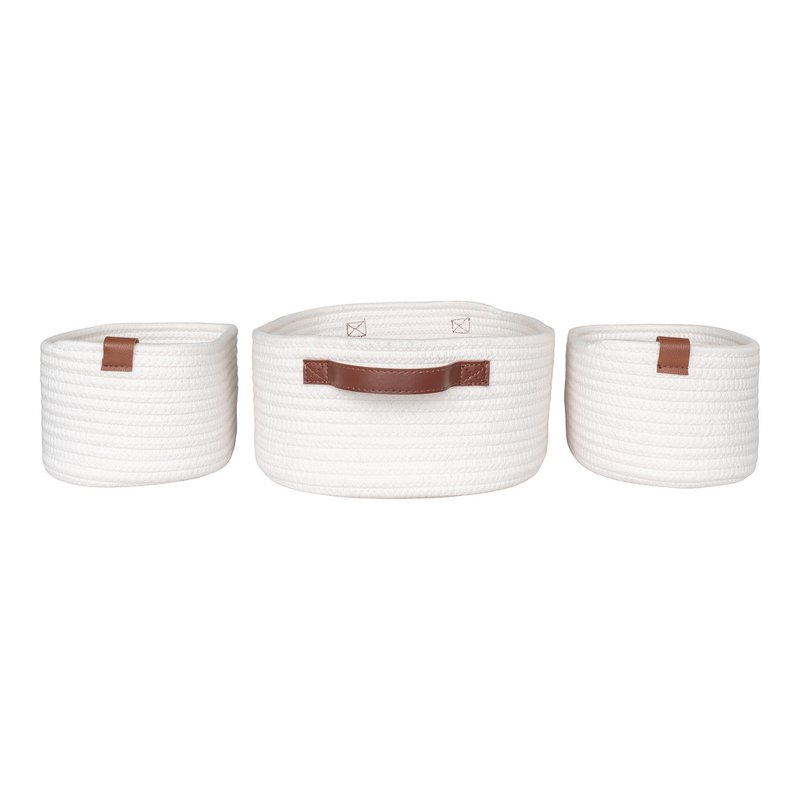 Jarana Baskets - White, set of 3
