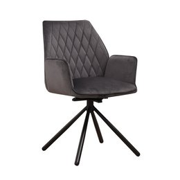 Sedia Donny velluto antracite