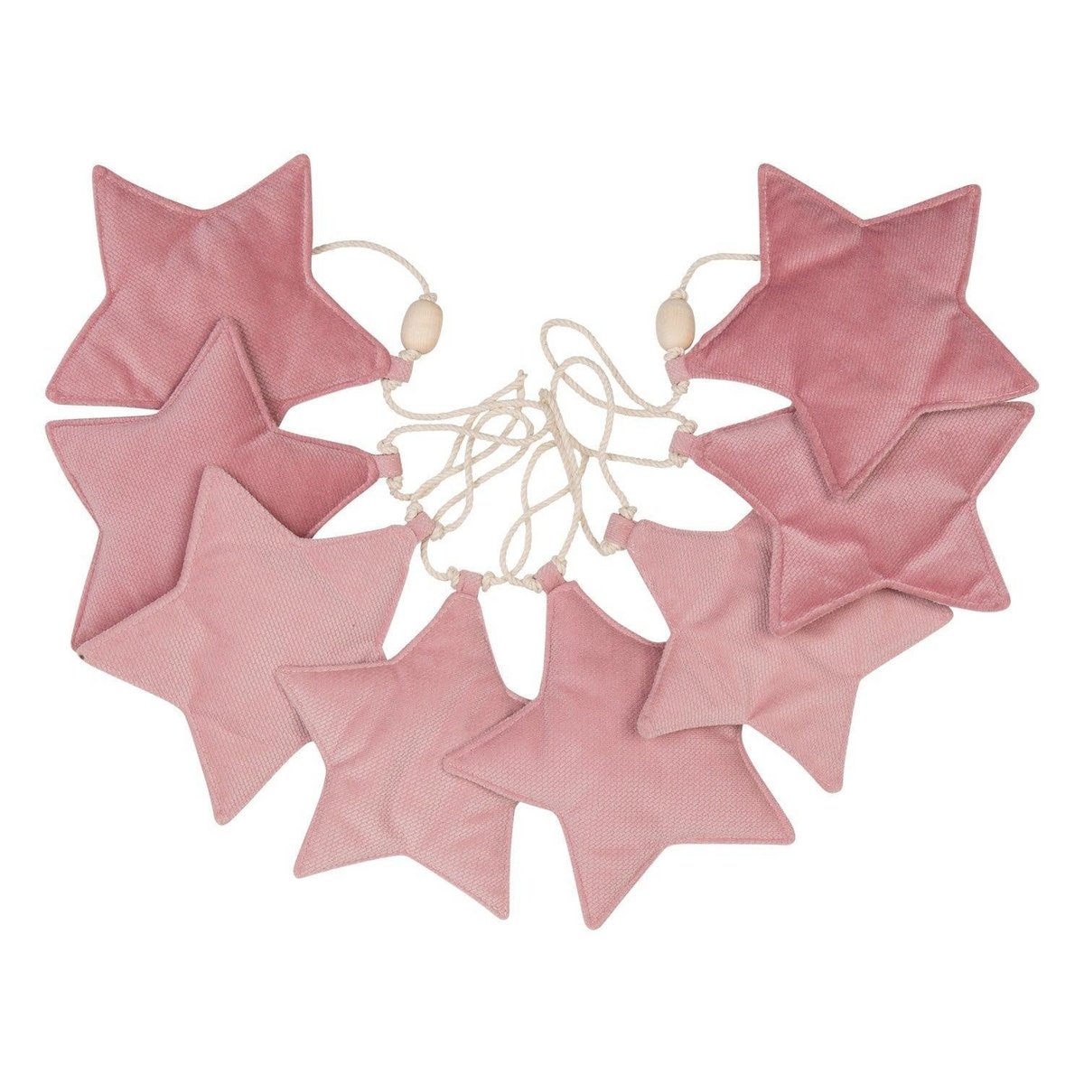 Guirlande en velours « Soft Pink Dust » avec étoiles