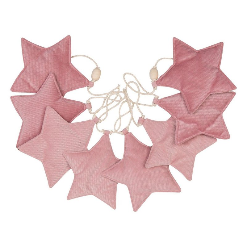 Guirlande en velours « Soft Pink Dust » avec étoiles