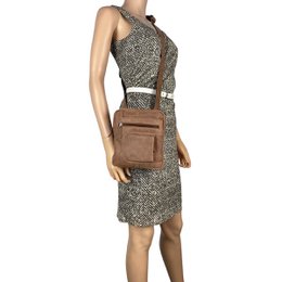 Skuldertaske eller Crossbody-taske i 6 farver glat læder med justerbar skulderrem
