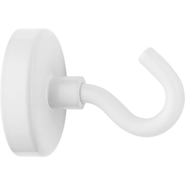 Magneet Westcott met haak 48mm wit. Trekkracht +/- 60kg