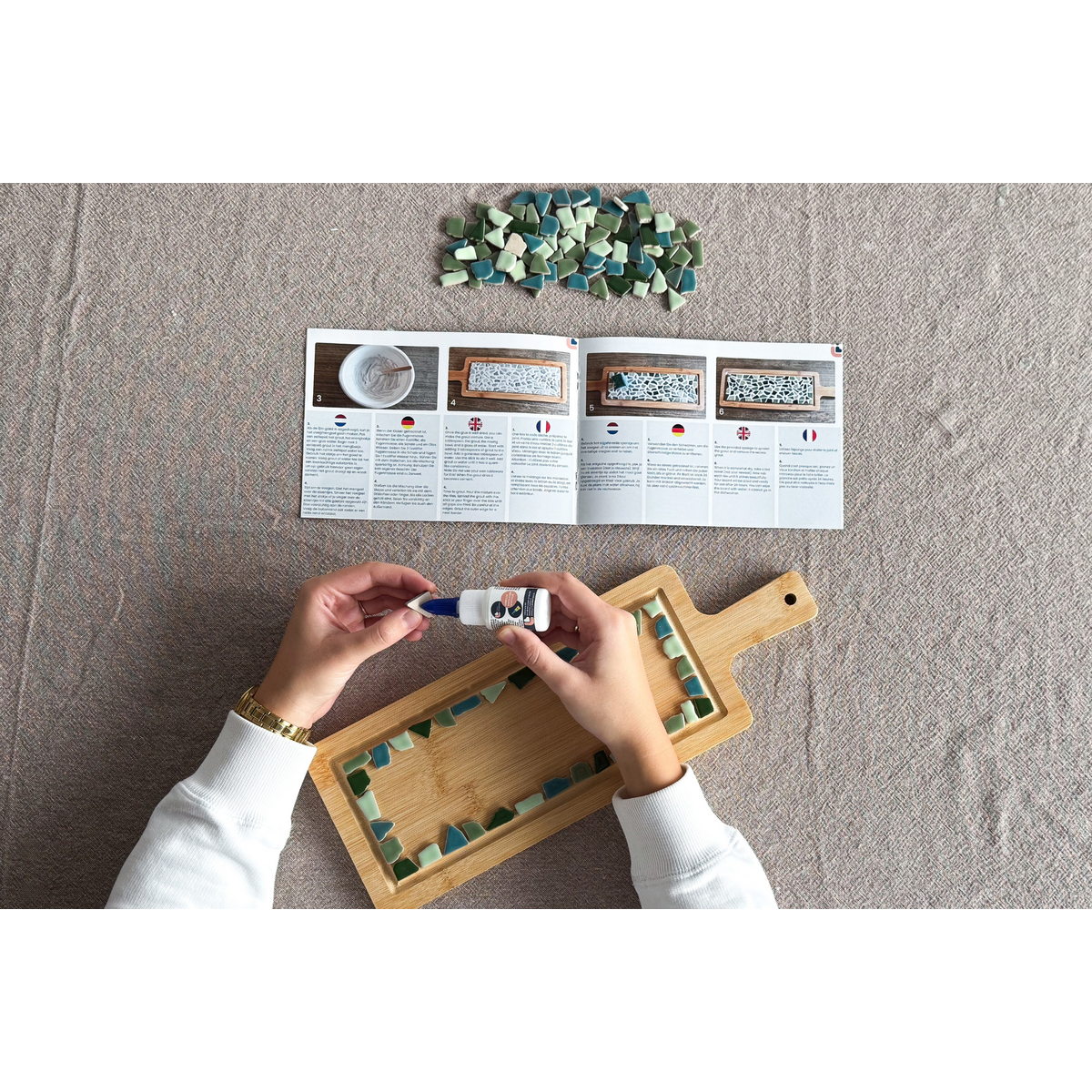 Paquete combinado mosaico Borrelplank & Coasters