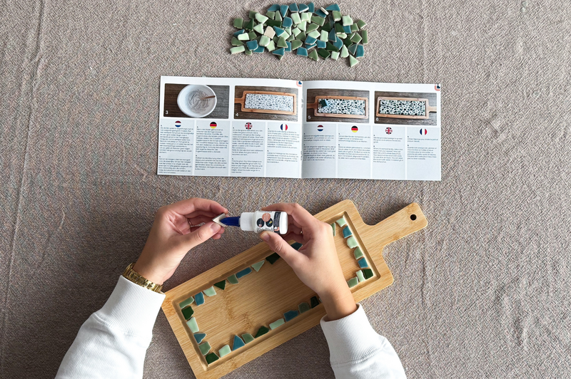 Combi -pakke Mosaic Borrelplank & Coasters