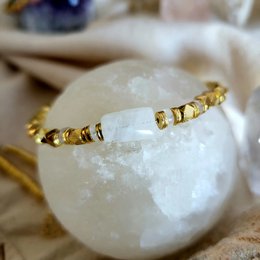 Wilde maansteen armband