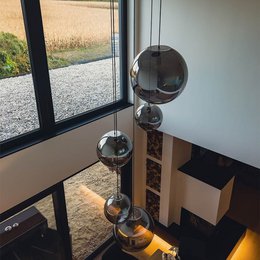 s.luce Orb glazen bol galerijlamp 500cm ophanging zwart