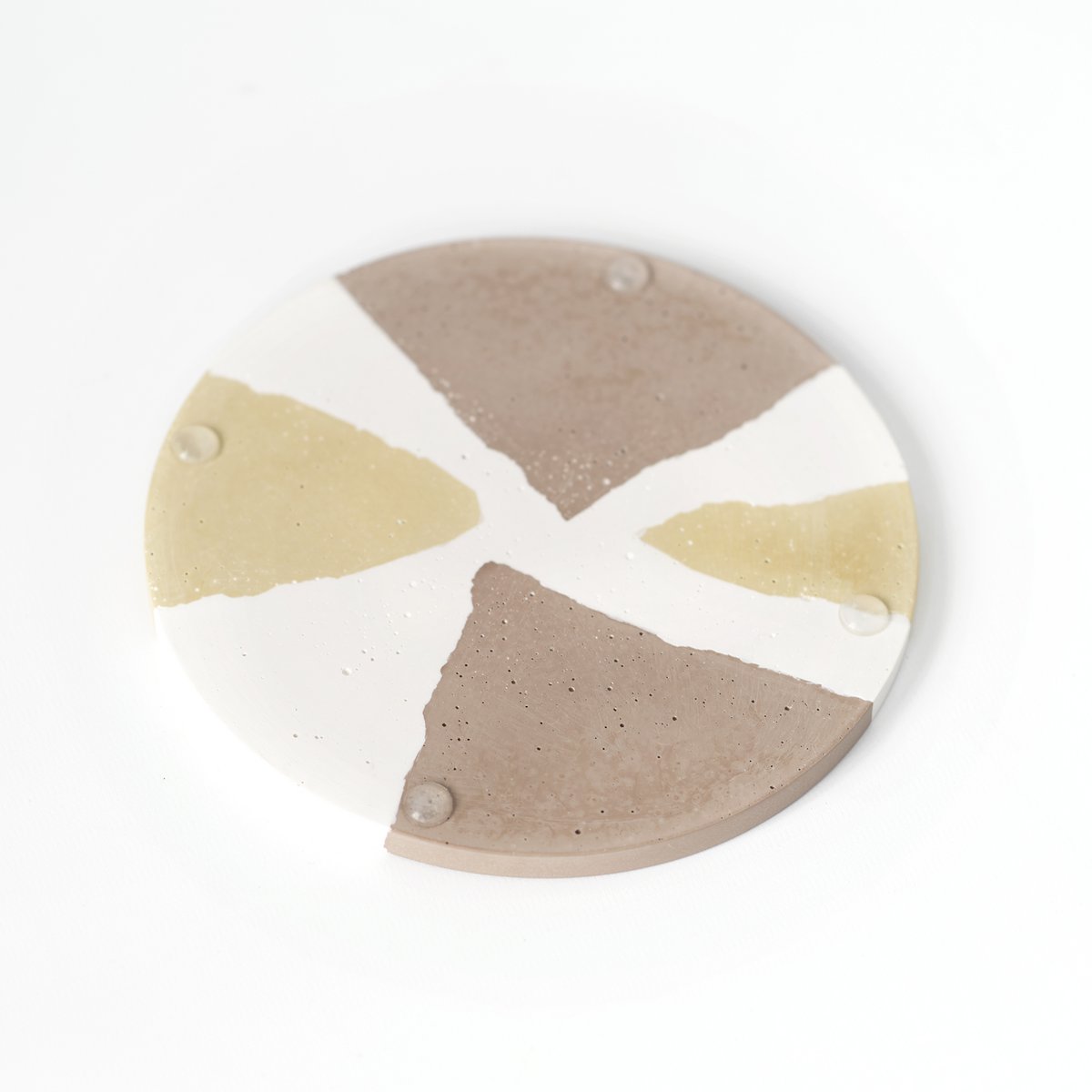Jesmonite Tricolor Chips Round Trinket Tray