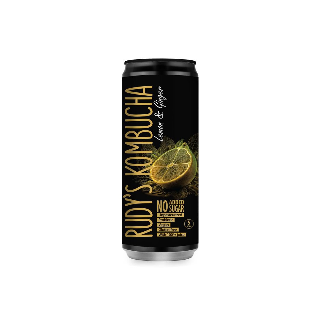Rudys Alive Lemon & Ginger Kombucha (24x330 ml)