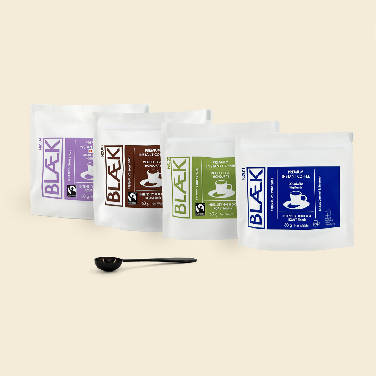 BLÆK Premium Instant Kaffee Starter-Set - 60g Bags