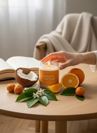 Sød appelsin- og kokosduftlys - Golden Nectar