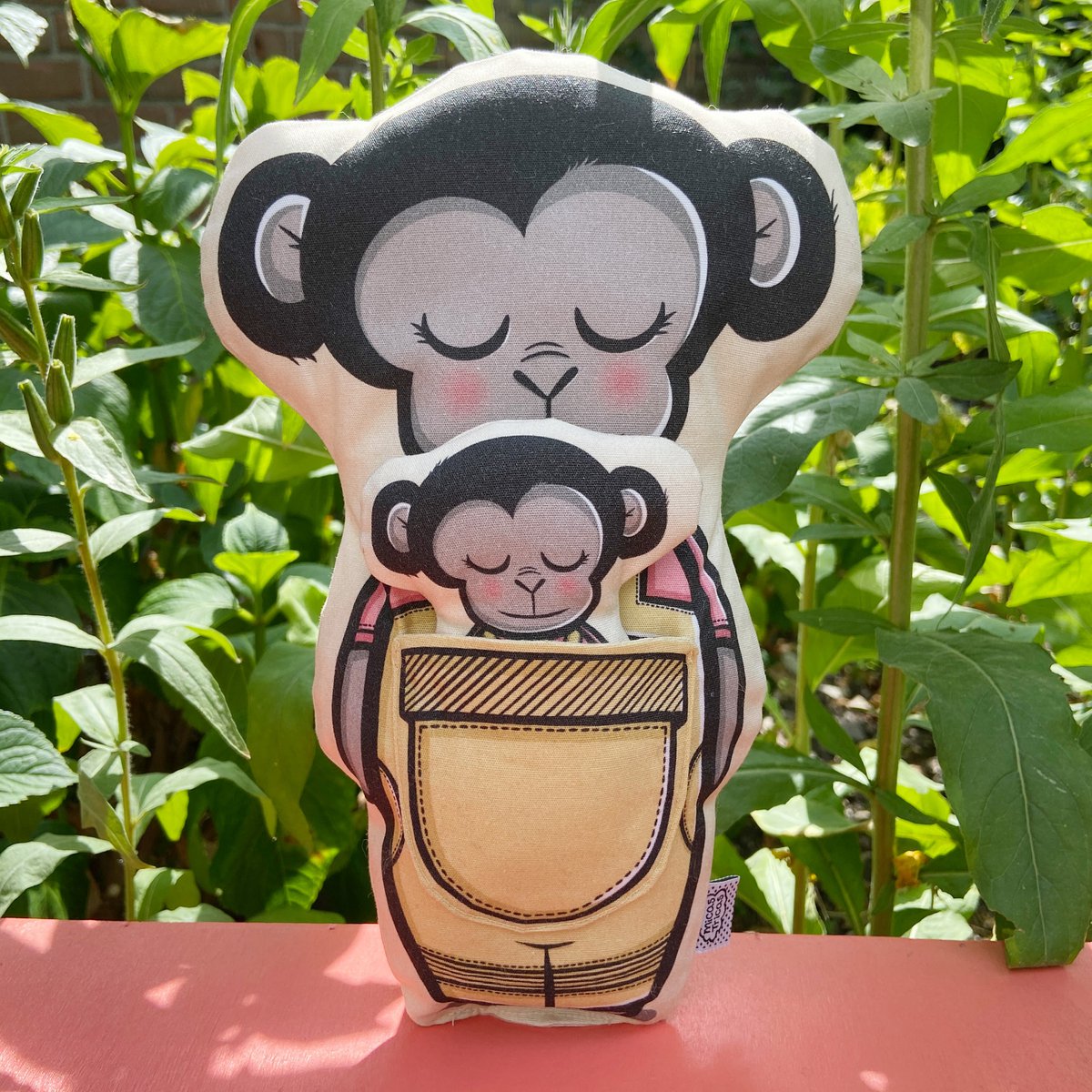 Mono de peluche ecológico