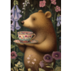 Animal Tea Time: Grote Beer | Kaart Fripperies