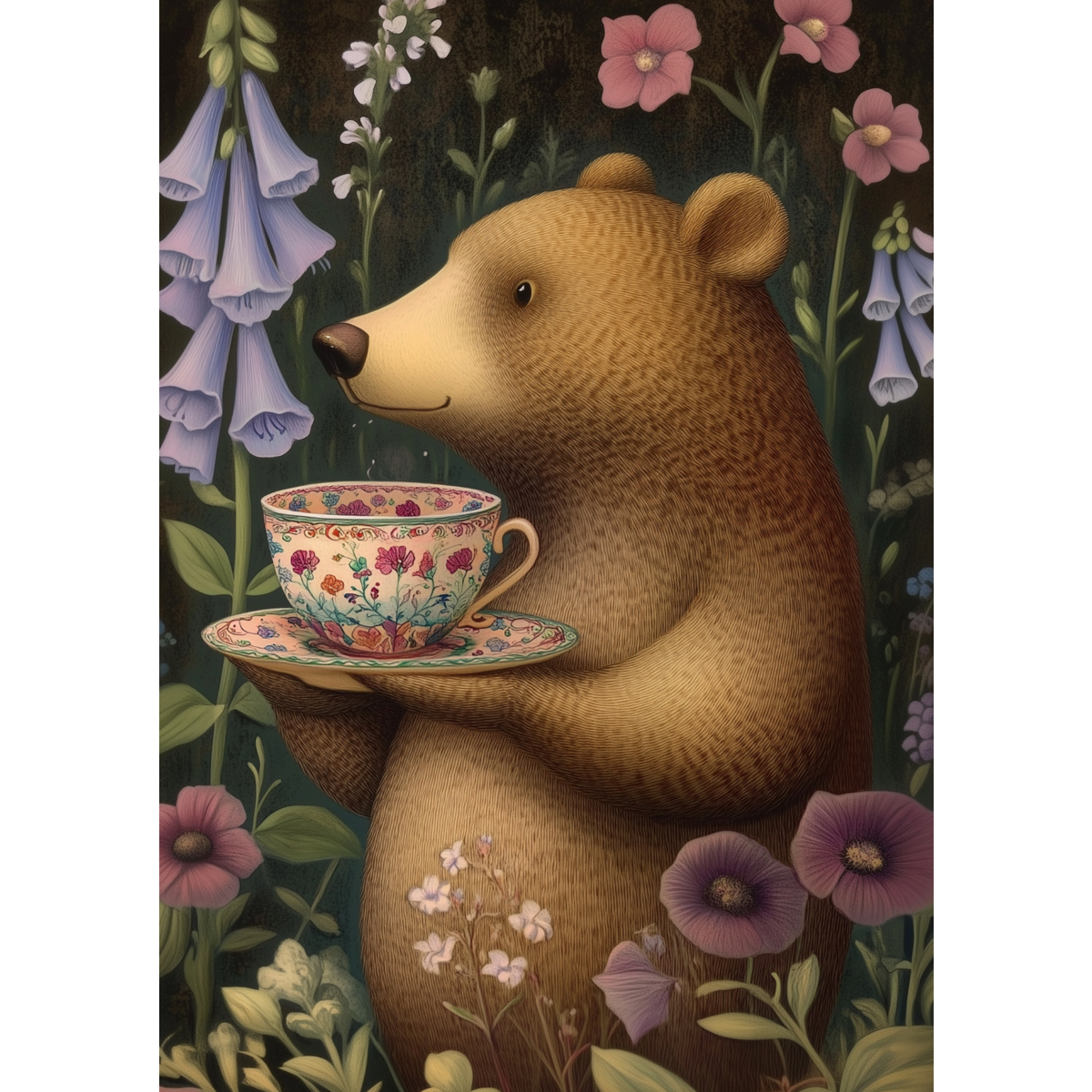 Animal Tea Time: Great Bear | Map Fripperies