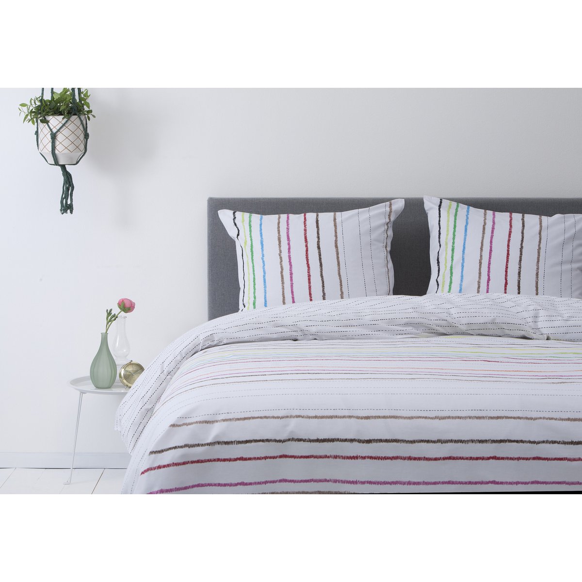 100% Cotton Duvet Cover - Scratch White