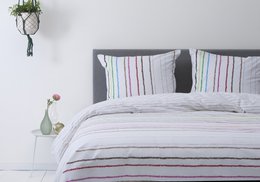 100% Cotton Duvet Cover - Scratch White