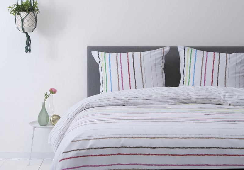 100% Cotton Duvet Cover - Scratch White