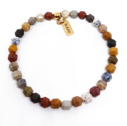 Tratto a botte bicono in pietra preziosa Ocean Jasper