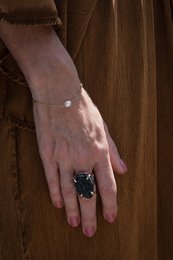 Ring Amarzão Black Druzy