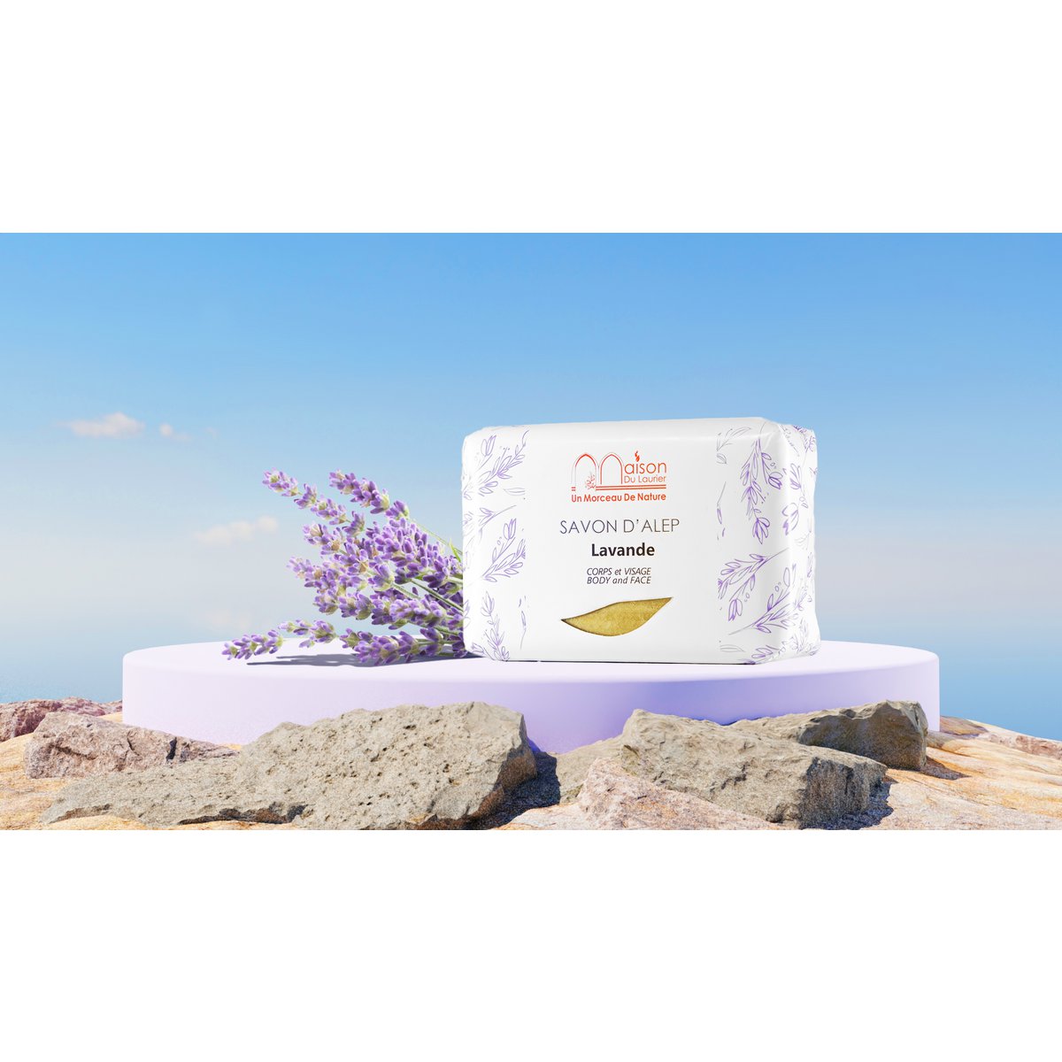 Aleppo zeep met lavendelgeur 100g
