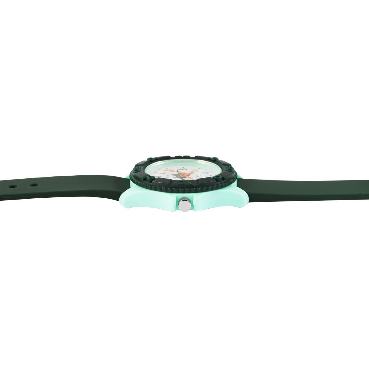 Montre enfant Q&Q, bracelet silicone, "Dinosaure", 10 bar, Ø 35 mm