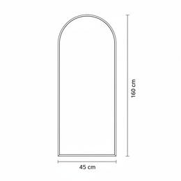 Lustro łukowe Kaja Czarne ze stojakiem 47x160 cm