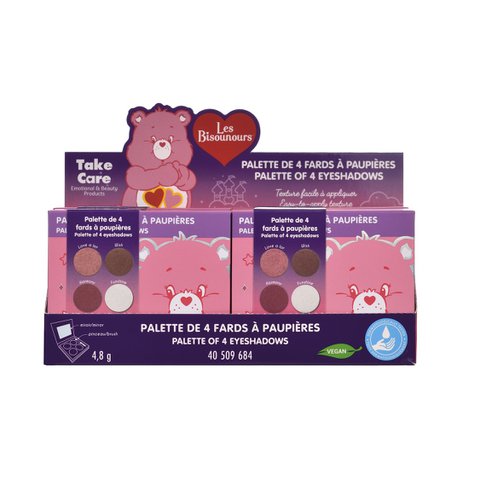 Care Bears Palette van 4 oogschaduws + penseel en spiegel