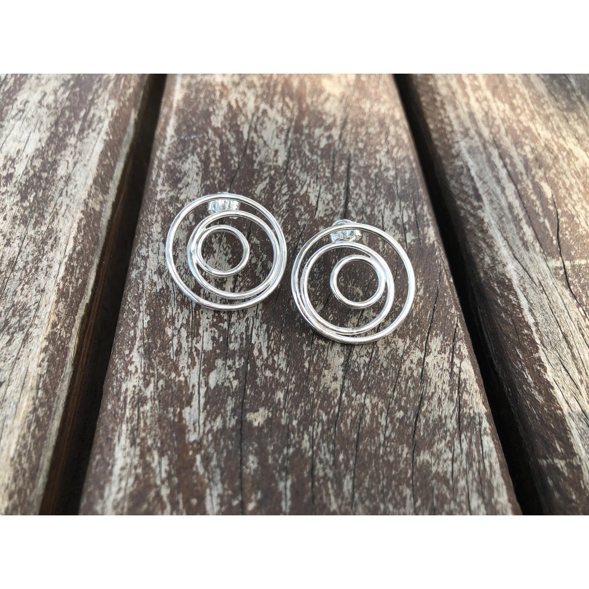 Ohrringe "Drei Gesichter des Mondes" in Silber