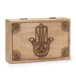 Wholesale Wooden Boxes and Trays with Buddha & Hamsa Design