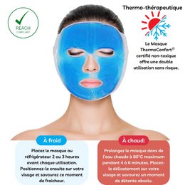 Termoterapeutisk gelmaske - varm eller kold terapi afslapning, lommekompress mod migræne, afslappende effekt, fremmer blodcirkulationen
