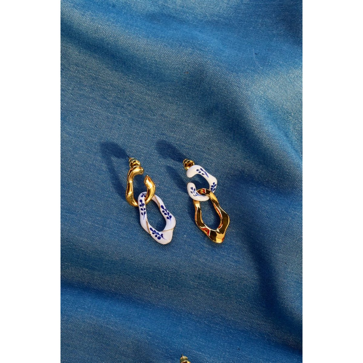 Varia Enamel 2-i-1 øreringe (mini) — Hvide