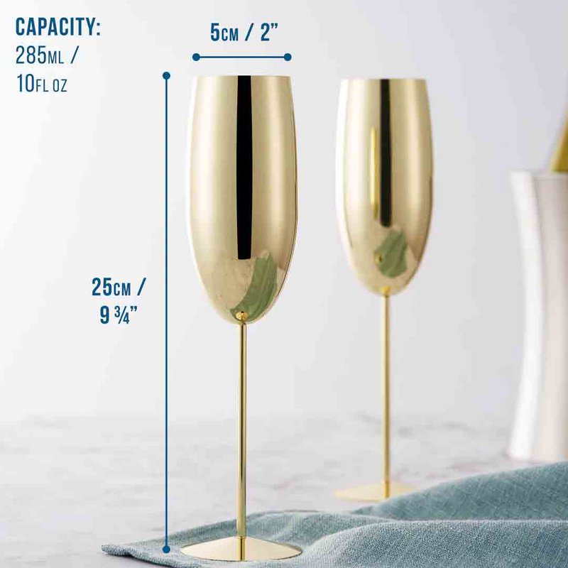 Flûte de champagne Goud 4x28,5cl