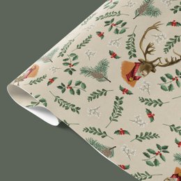 Geschenkpapier Weihnachten Rentier – Ricardo im Strickpulli (3er-Set)