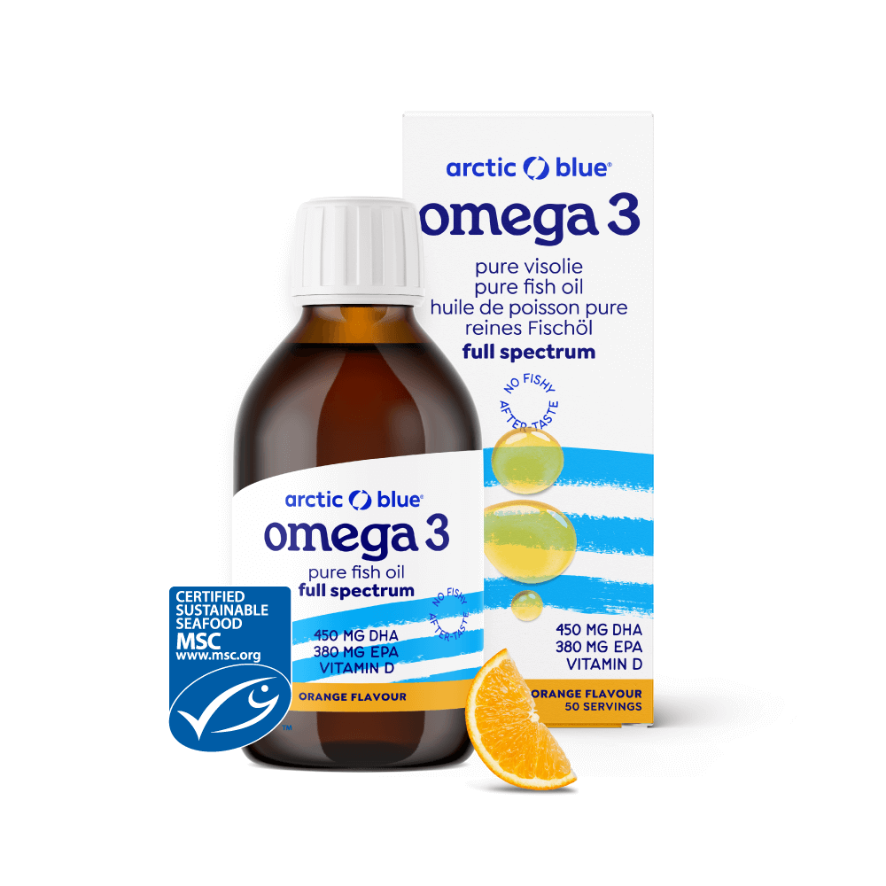 Olej Rybi MSC z Witaminą D i Smakiem Pomarańczowym - 250 ml