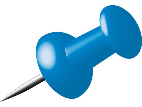 Pushpins Alco d.blauw doosje a 40st.