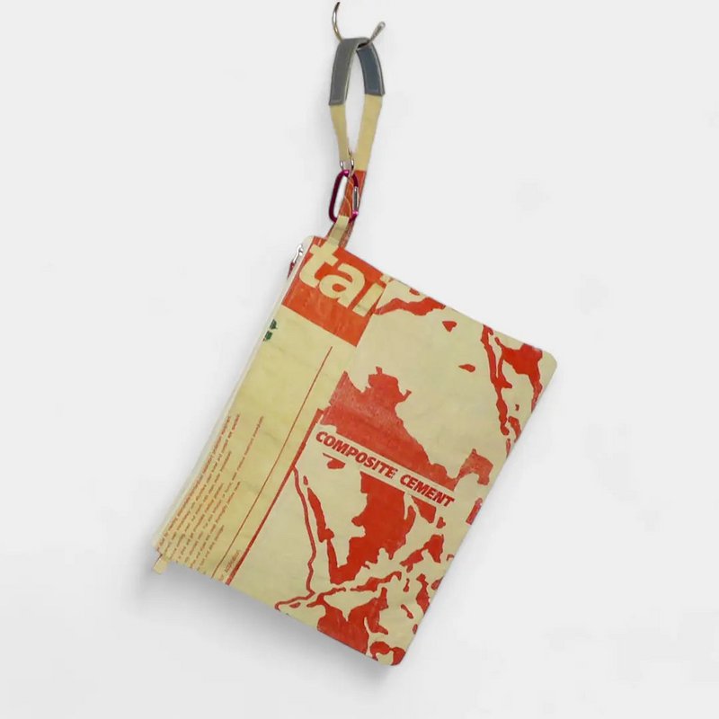 BAG-IN-BAG (XL) | Upcyceltes Täschchen in beige-blau-rot