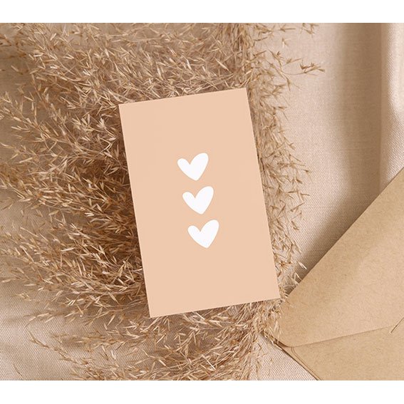 Mini card | Orange hearts