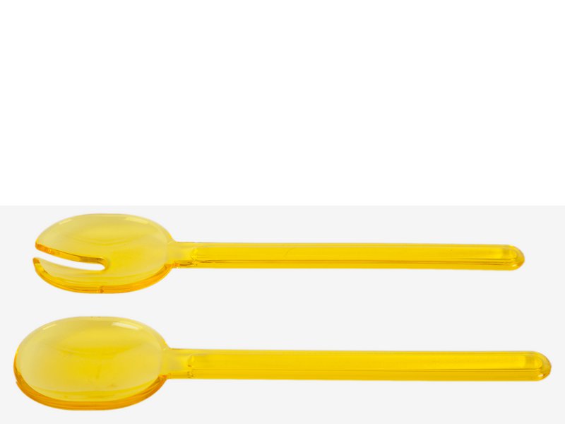 ŻÓŁTY PLASTIKOWY ZESTAW SZTUĆCÓW HM8018240