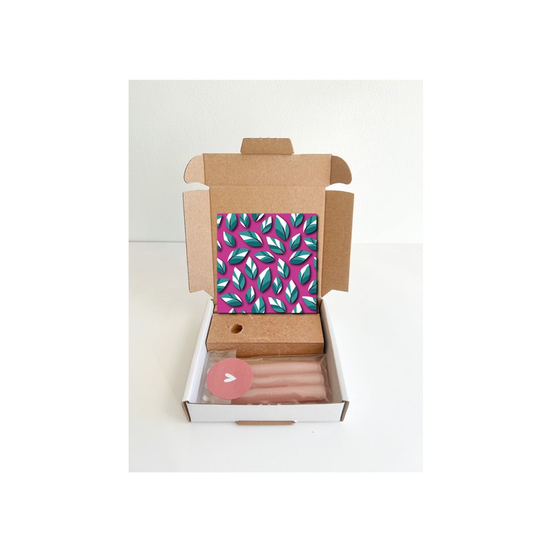 Giftbox maat S - Roze-Groen