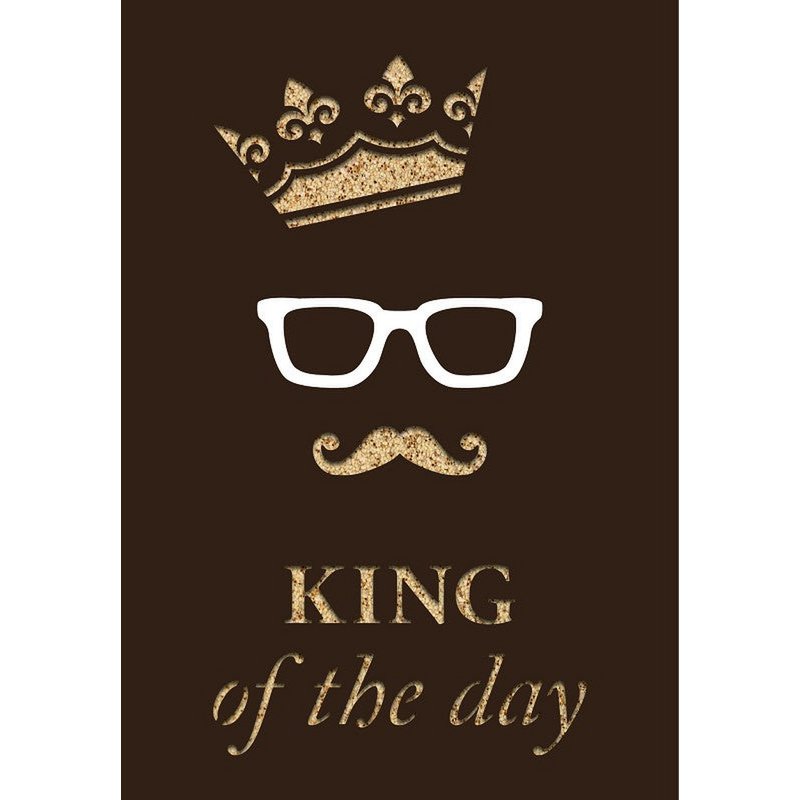Wenskaartpapier deluxe "Koning van de dag"