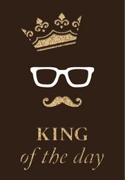 Wenskaartpapier deluxe "Koning van de dag"