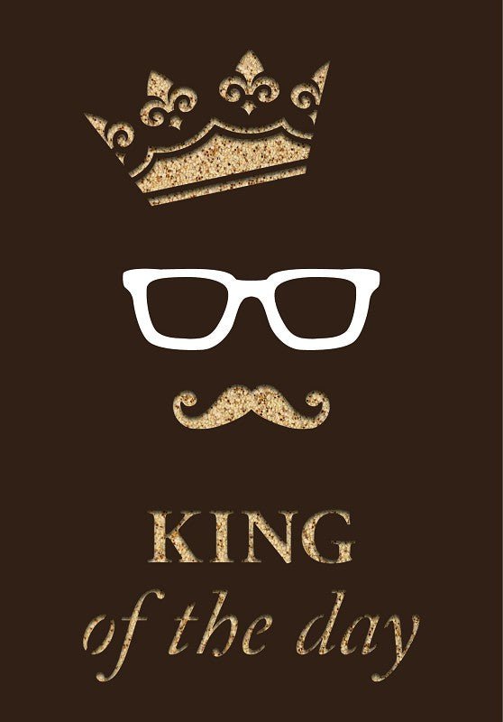 Wenskaartpapier deluxe "Koning van de dag"
