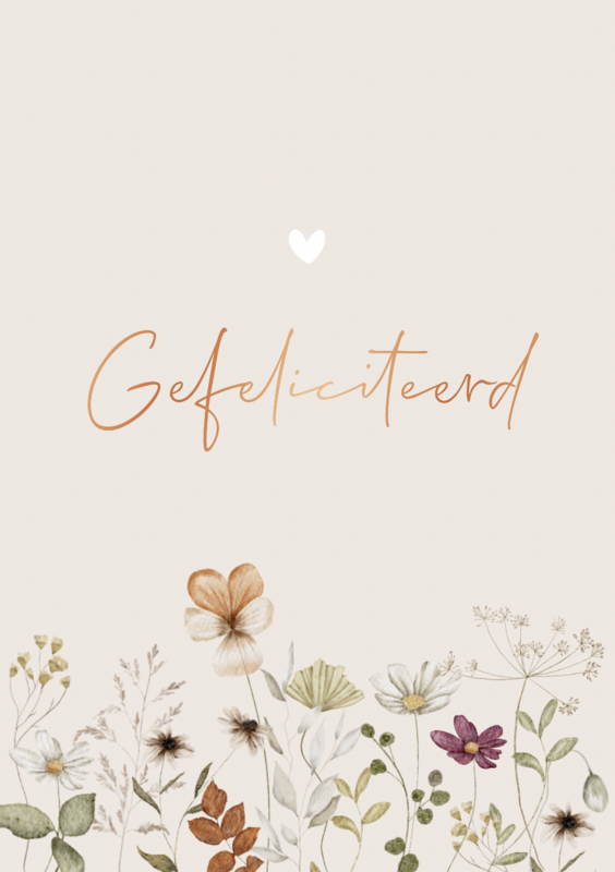 Postcard flowers congratulations