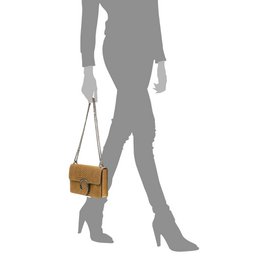 Florence Artegiani. Lorenza Women's Handbag. Genuine Leather Suede Engraving Snake